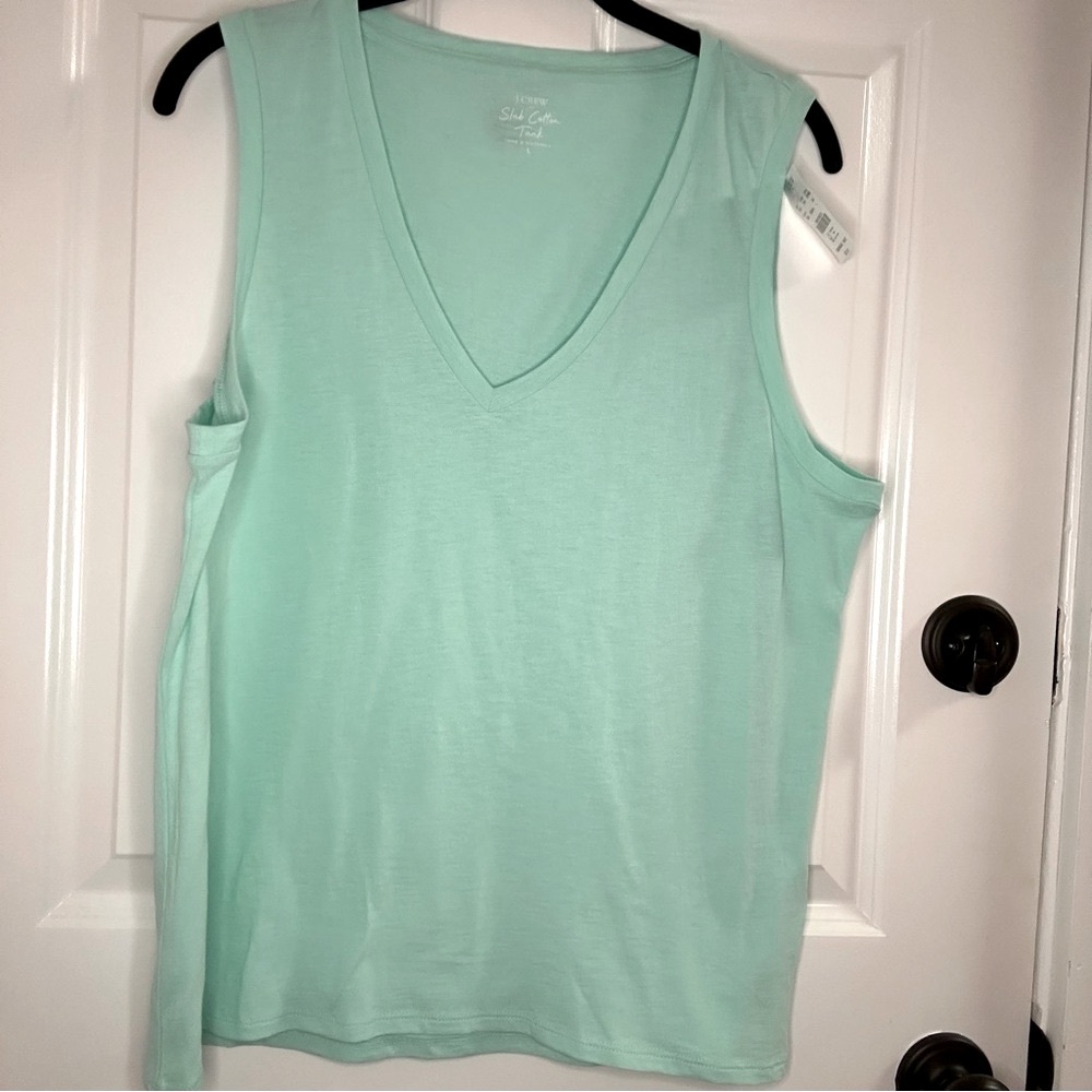 J. Crew Factory Mint Slub Cotton Tank